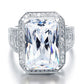 Beautiful Zopius Simulated Diamond Ring Size 7 / O - 925 Sterling Silver