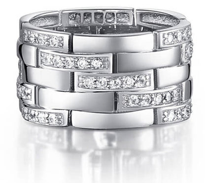 Beautiful Zopius Simulated Diamond Ring Size 6 / M - 925 Sterling Silver