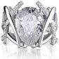 Beautiful Zopius Simulated Diamond Ring Size 7 / O - 925 Sterling Silver