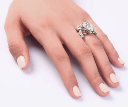 Beautiful Zopius Simulated Diamond Ring Size 7 / O - 925 Sterling Silver
