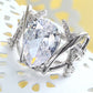 Beautiful Zopius Simulated Diamond Ring Size 7 / O - 925 Sterling Silver