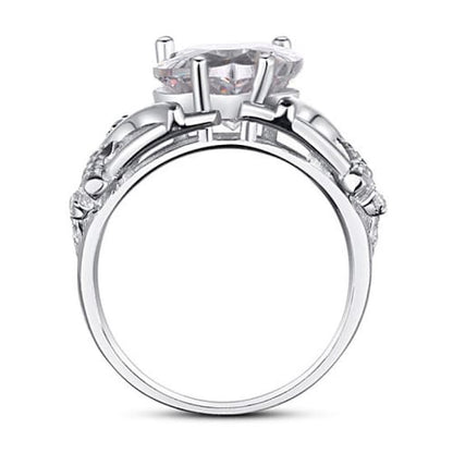 Beautiful Zopius Simulated Diamond Ring Size 7 / O - 925 Sterling Silver